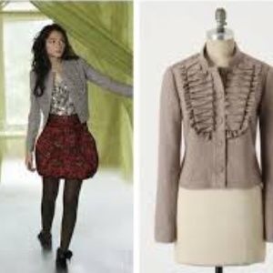 Anthropologie Tabitha Pleated As You Please Blazer